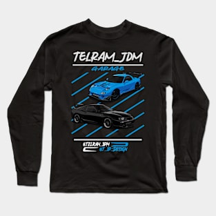 Telram's Supra mk4 and RX7 Design 2 Long Sleeve T-Shirt